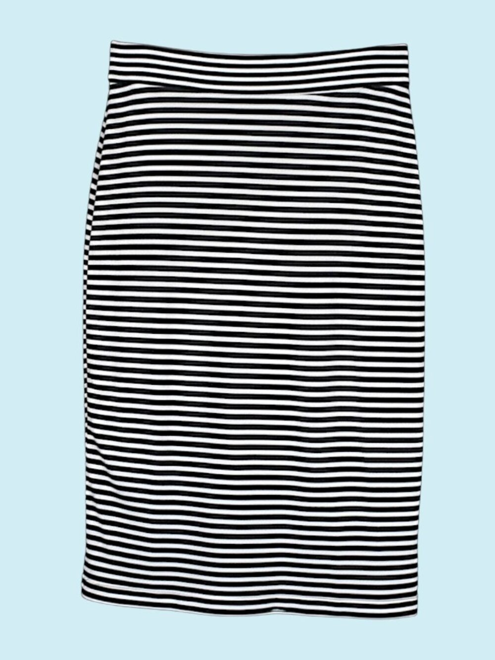 Frank & Eileen Tee Lab Jersey Skirt Small Black & White Stripe Preppy Coastal